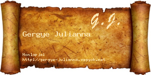 Gergye Julianna névjegykártya